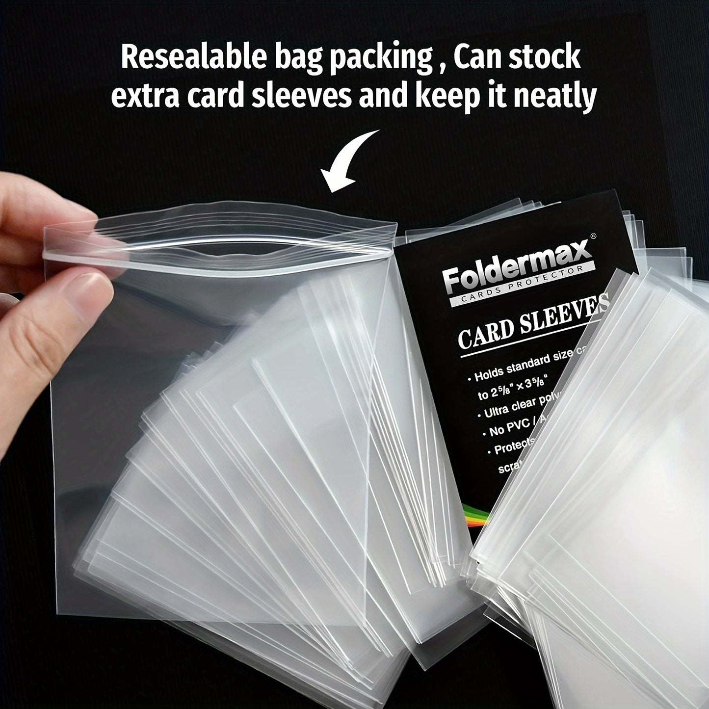 Foldermax 1000 Count Clear Penny Card Sleeves, Card Protectors Sleeves for Baseball Cards, Game Cards and Trading Cards, Plastic Soft Sleeves Kpop photocard Sleeves